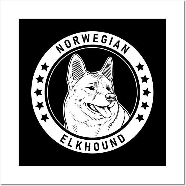 Norwegian Elkhound Fan Gift Wall Art by millersye